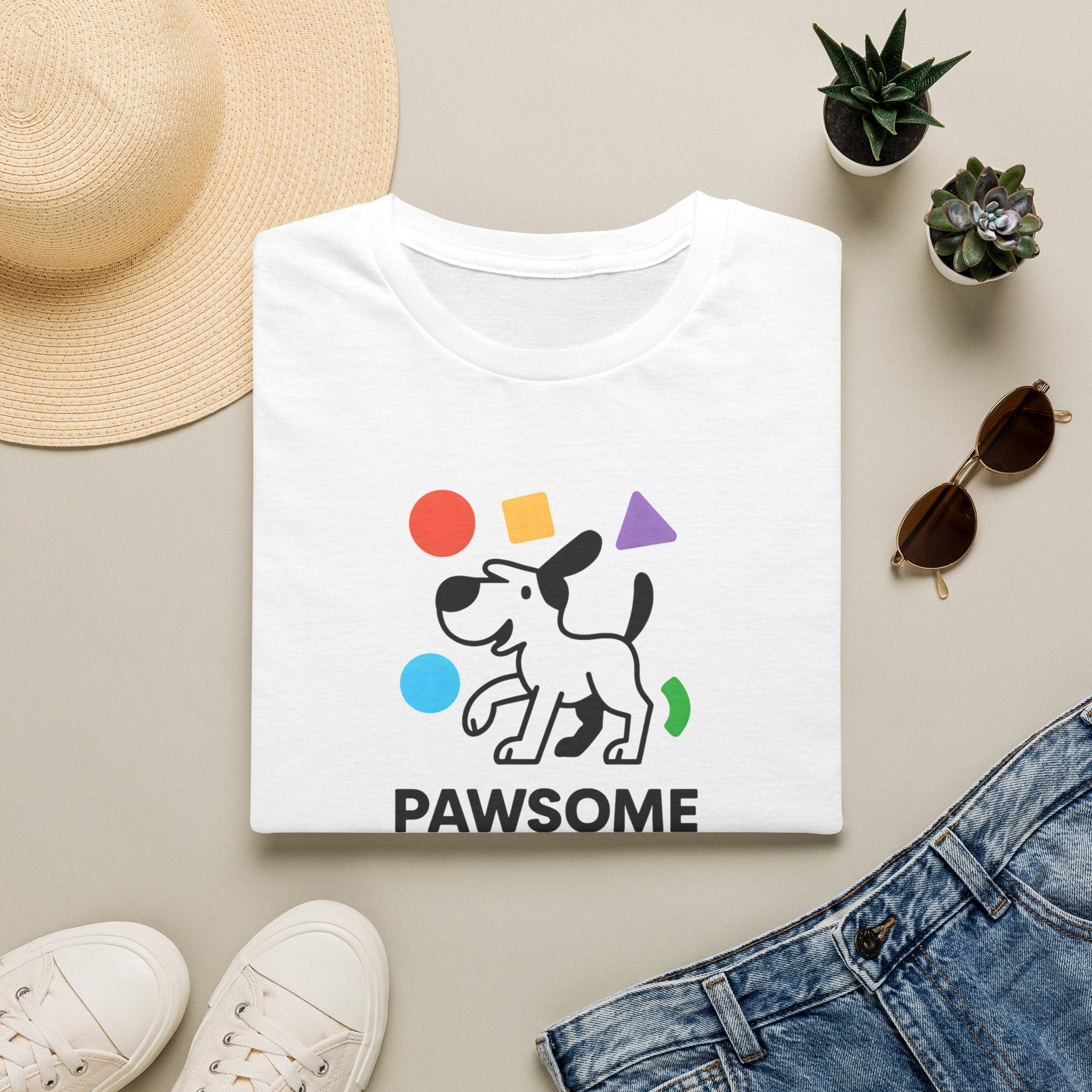 Unicorn with colorful shapes T-Shirt