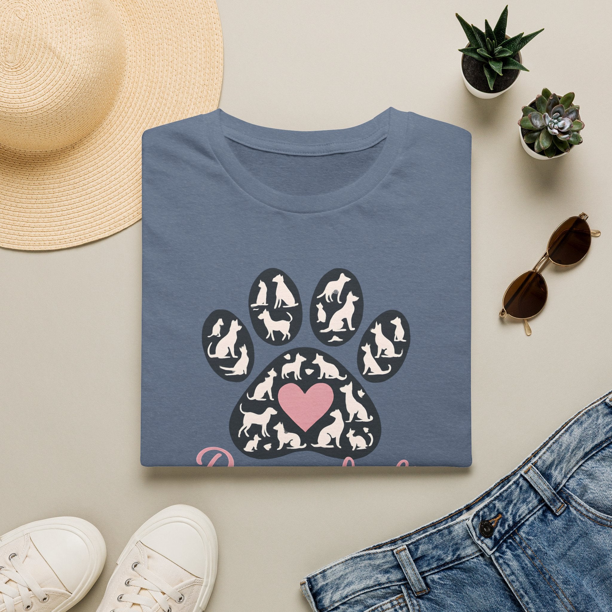 Rescue Love Paw Print T-Shirt