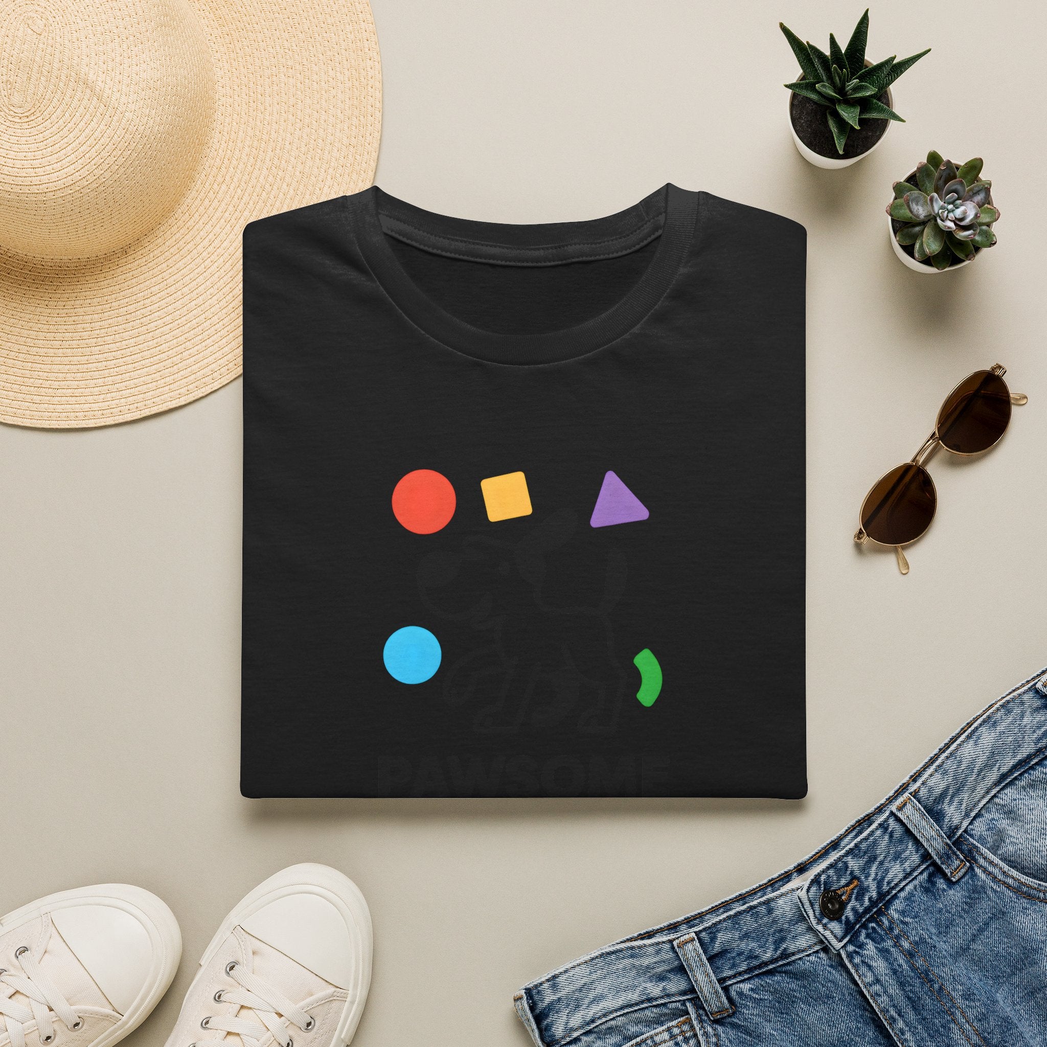 Unicorn with colorful shapes T-Shirt
