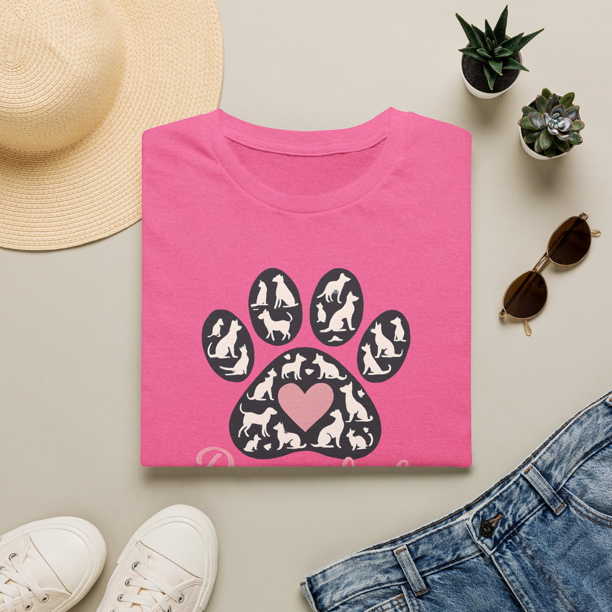 Rescue Love Paw Print T-Shirt