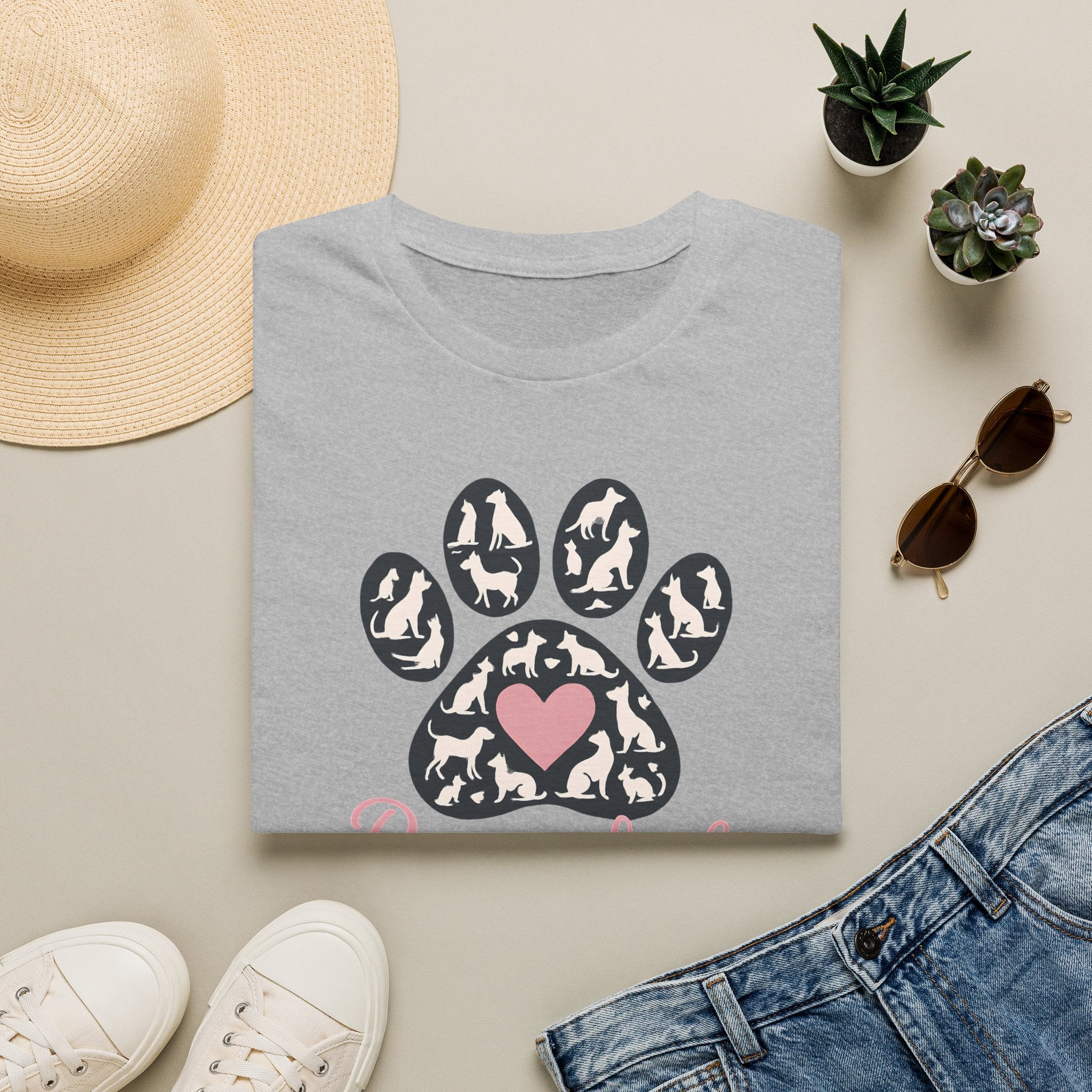 Rescue Love Paw Print T-Shirt
