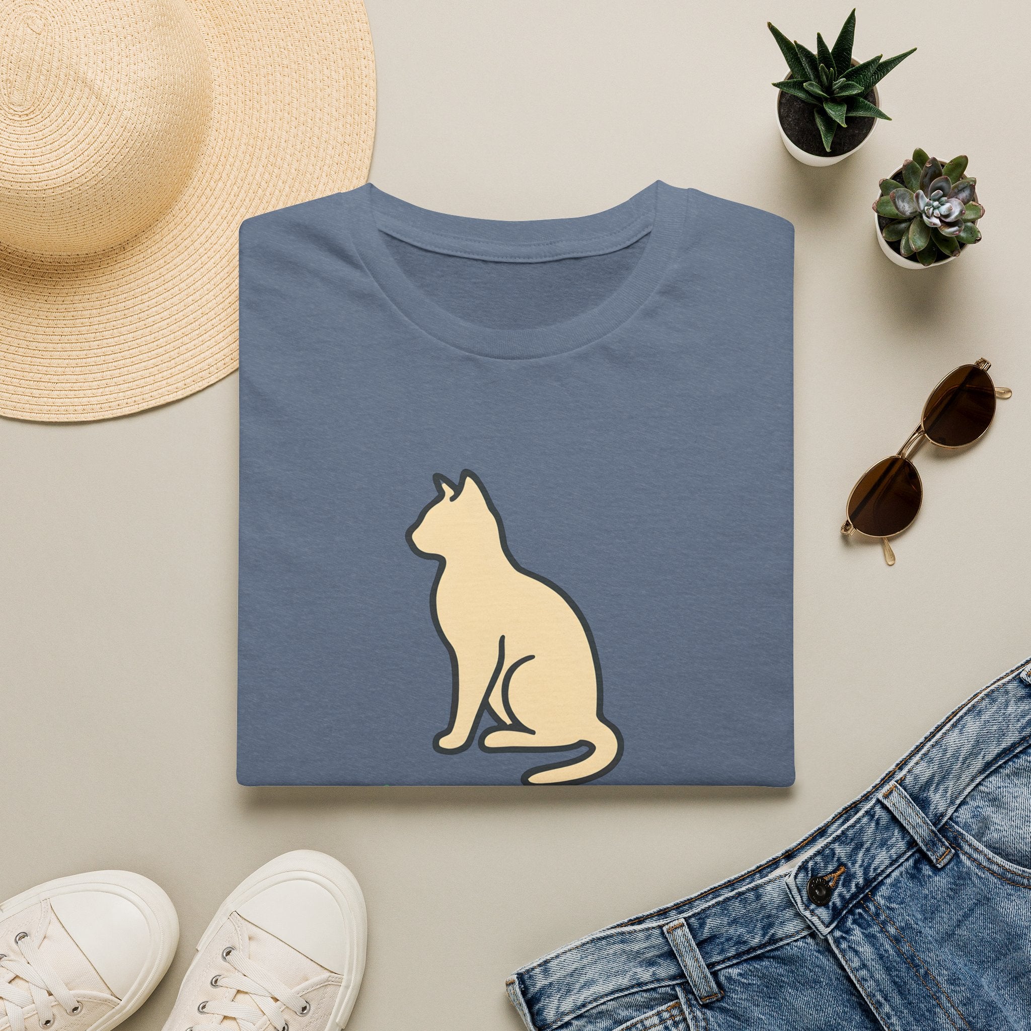 Meowtivation Cat Illustration T-Shirt