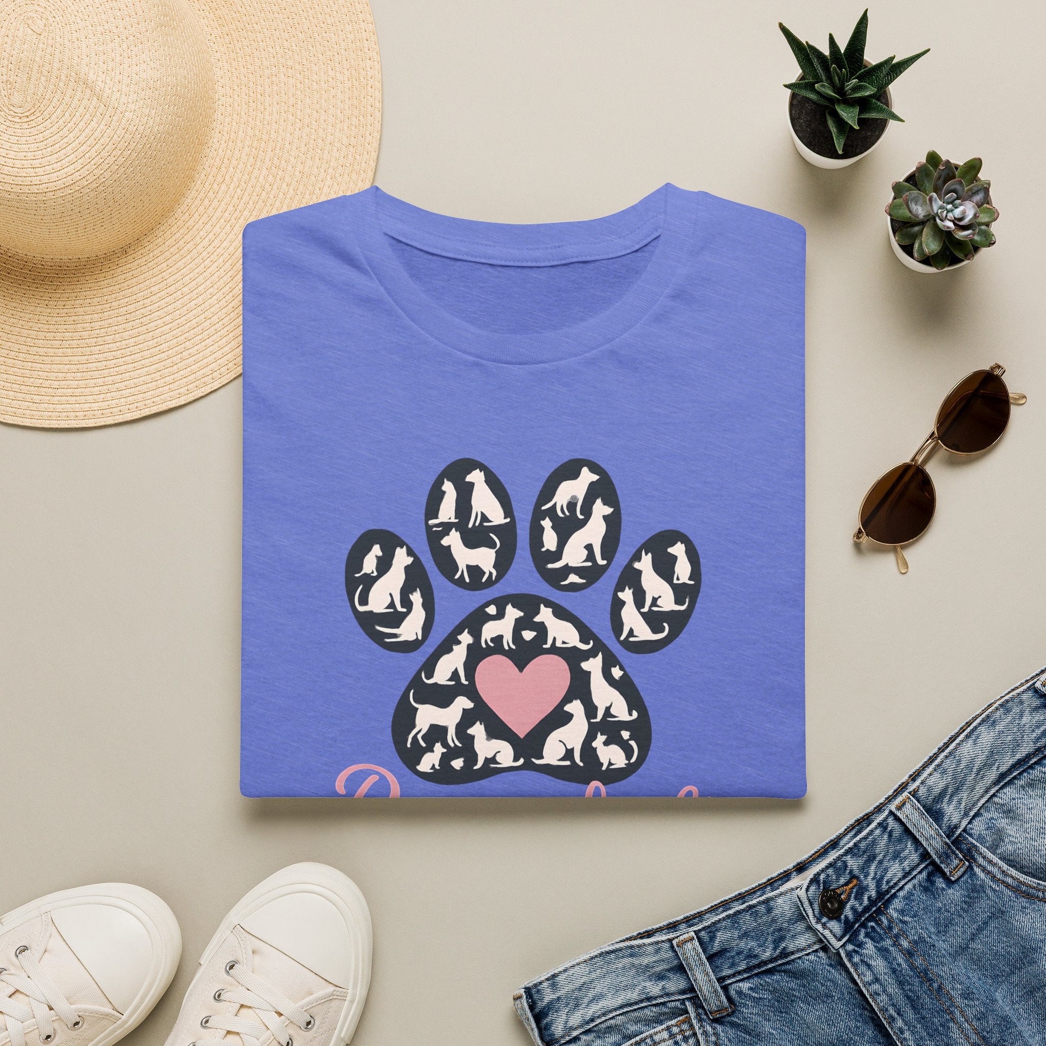 Rescue Love Paw Print T-Shirt